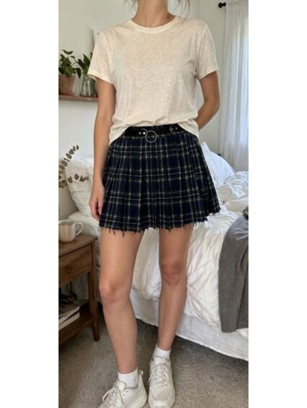 Dolls Kill x Current Mood Pleated Plaid Skirt (M)